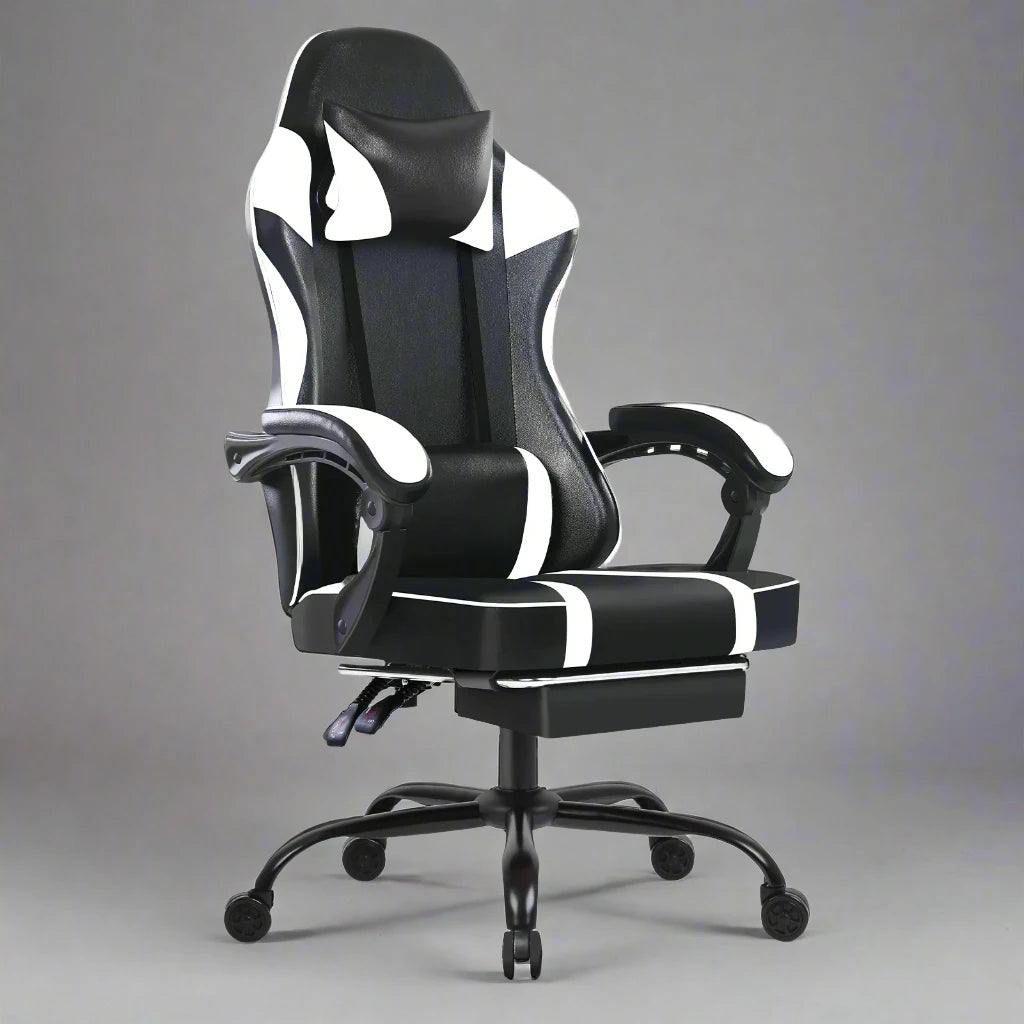 Ergonomic Gaming Chair with Footrest